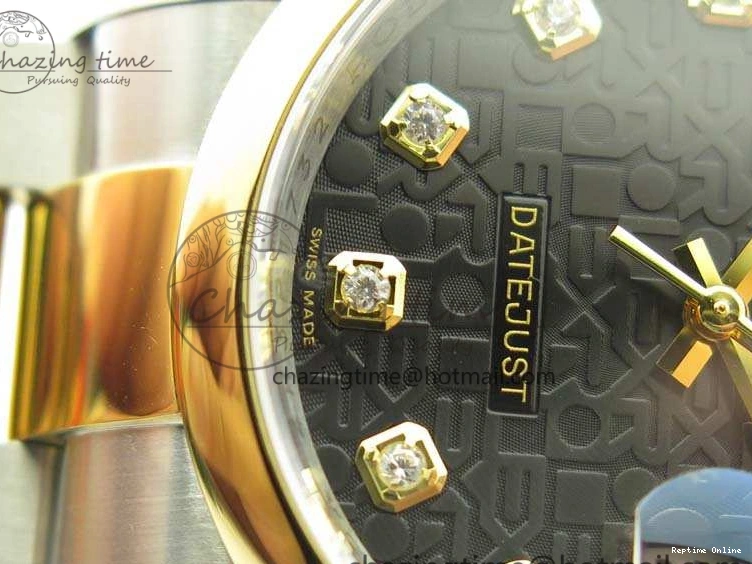0404 Reliable Datejust 116234 36mm DJF 1:1 Best Edition Black Com Diam Dial On SS YG Oyster Bracelet SA3135 V 3487
